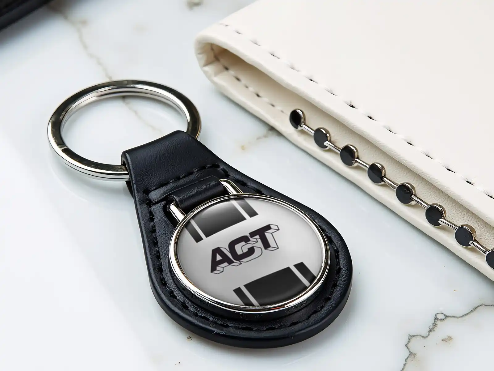 ACT Key Ring Leather Sturdy Pro Drift Design